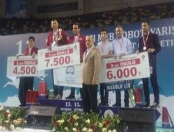 TEMİZEL ÜNLÜ MESLEKİ VE TEKNİK ANADOLU LİSESİ ROBOT YARIŞMALARINDAN DÜNYA BİRİNCİSİ