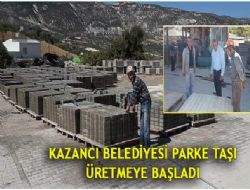 Kazancı Belediyesi parke taşı üretmeye başladı